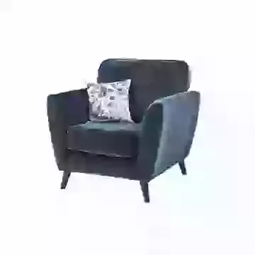 Elegant Velvet Chair with Wooden Legs
